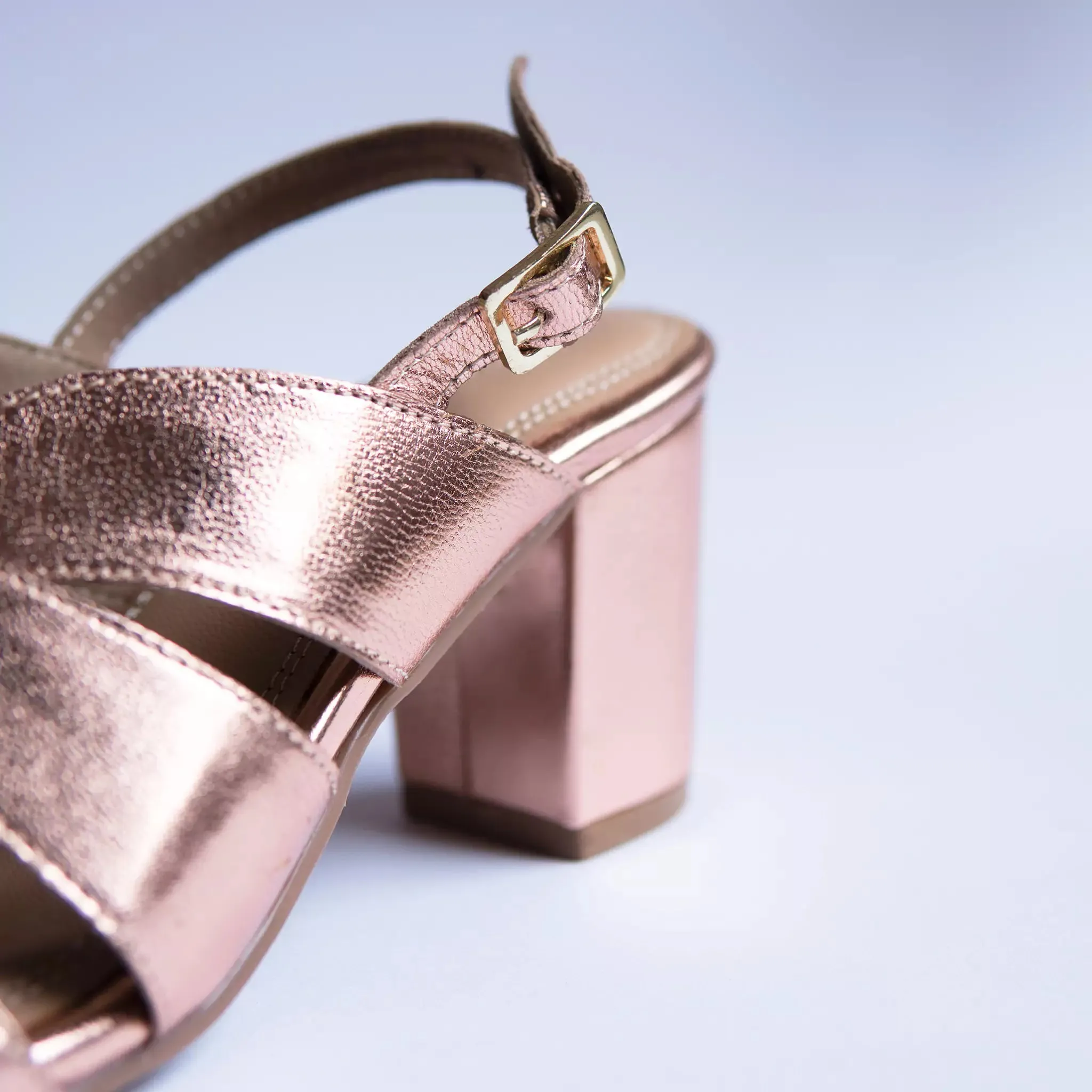BOLD Rose Gold Party Block Heels