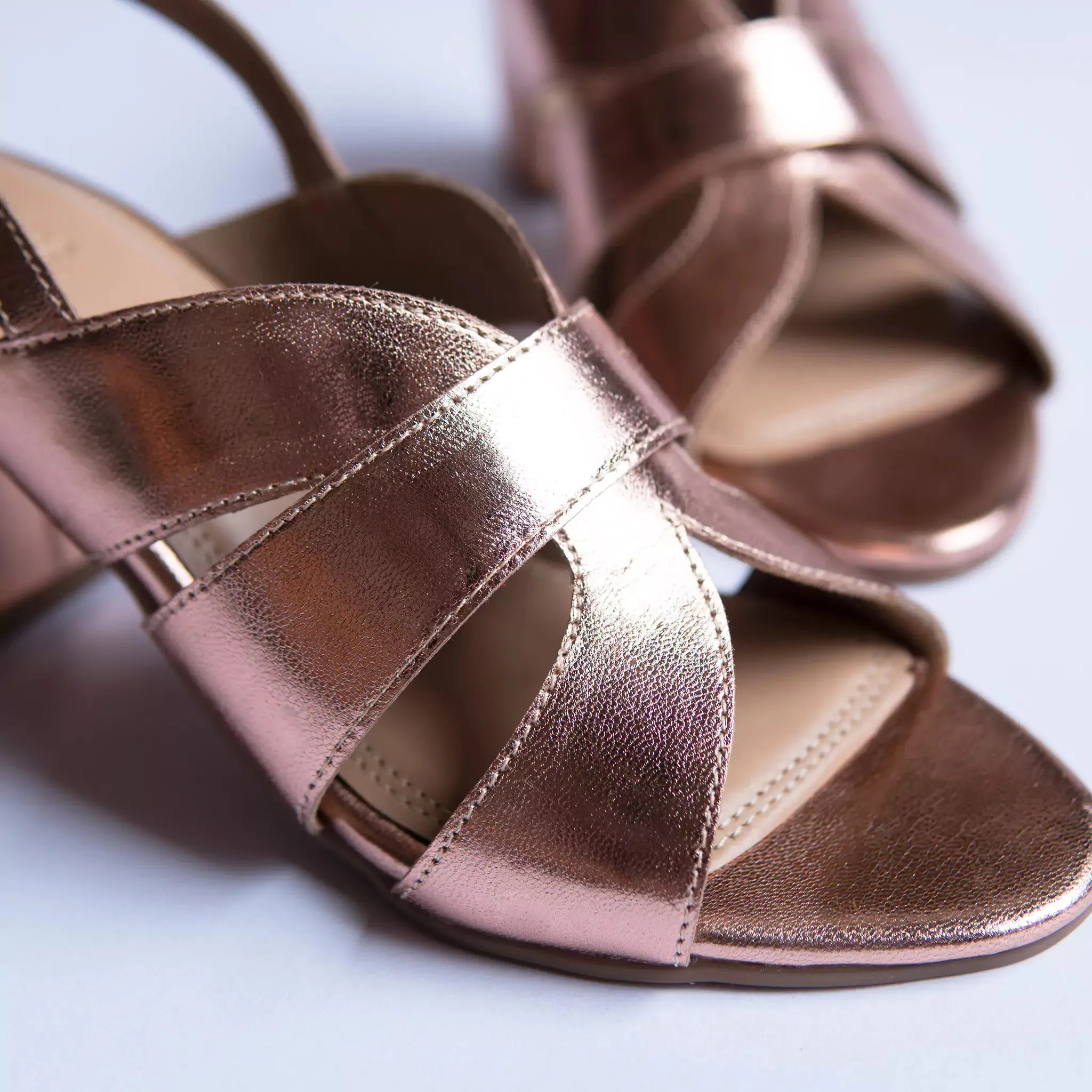 BOLD Rose Gold Party Block Heels