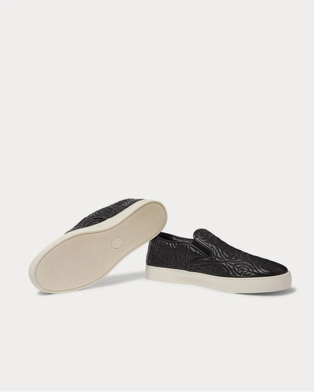 Dublin Quilted Leather Slip-On  Black slip on sneakers