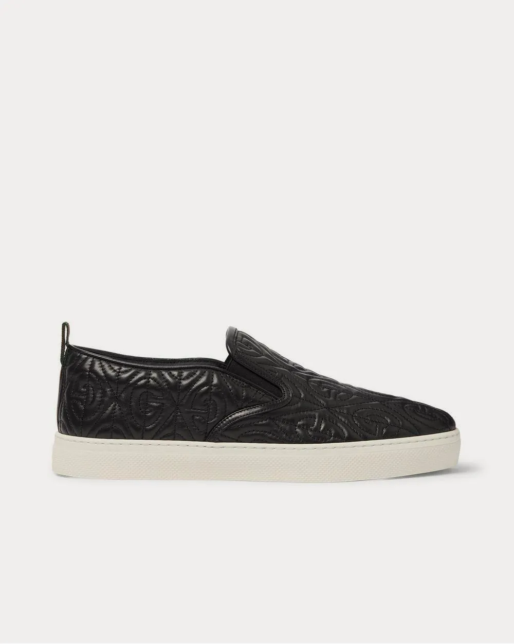 Dublin Quilted Leather Slip-On  Black slip on sneakers