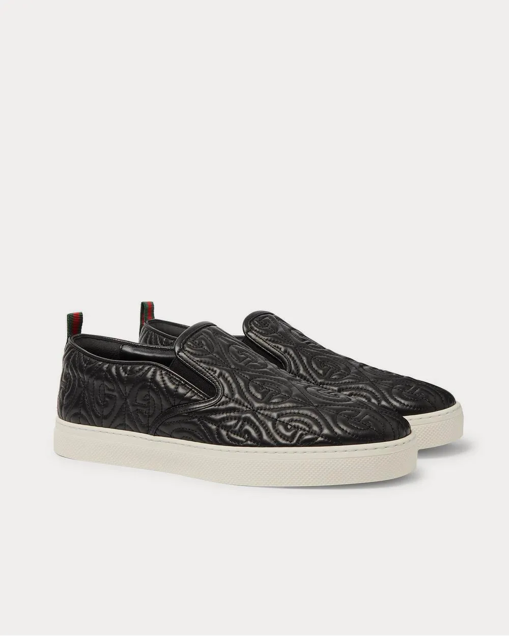 Dublin Quilted Leather Slip-On  Black slip on sneakers