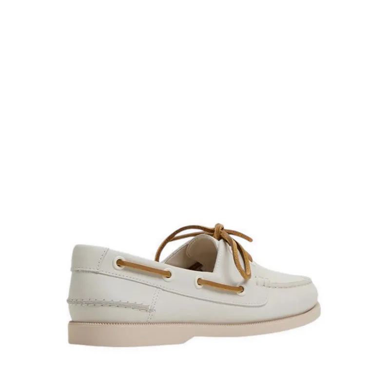 HARBORCHIC BOAT SHOE - WHITE/BONE