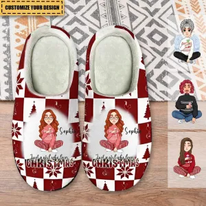 Just A Girl/Boy Who Loves Christmas - Personalized Slippers