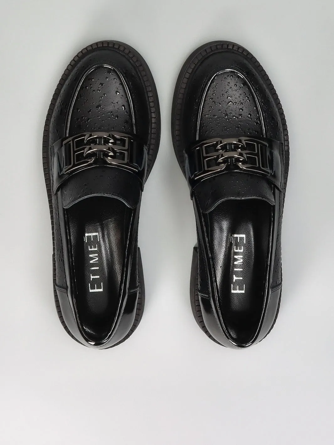 LEATHER MOCCASINS - BLACK