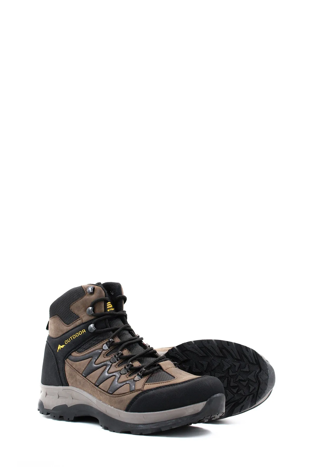 Men's Brown Outdoor Hiking Boots - Wessi