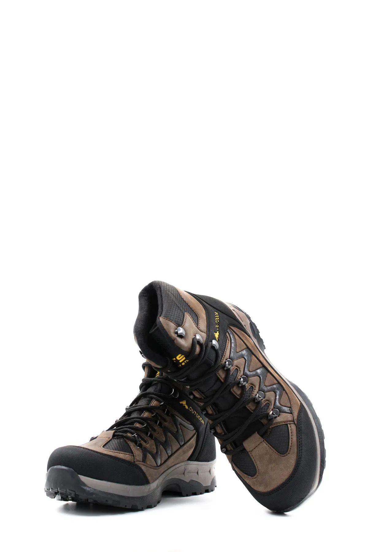 Men's Brown Outdoor Hiking Boots - Wessi