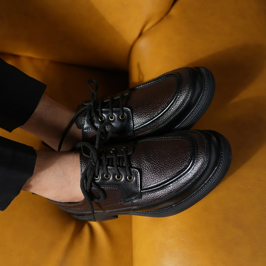 Monkstory Cosmopolitan Derby Lace-Ups  - Black/Brown