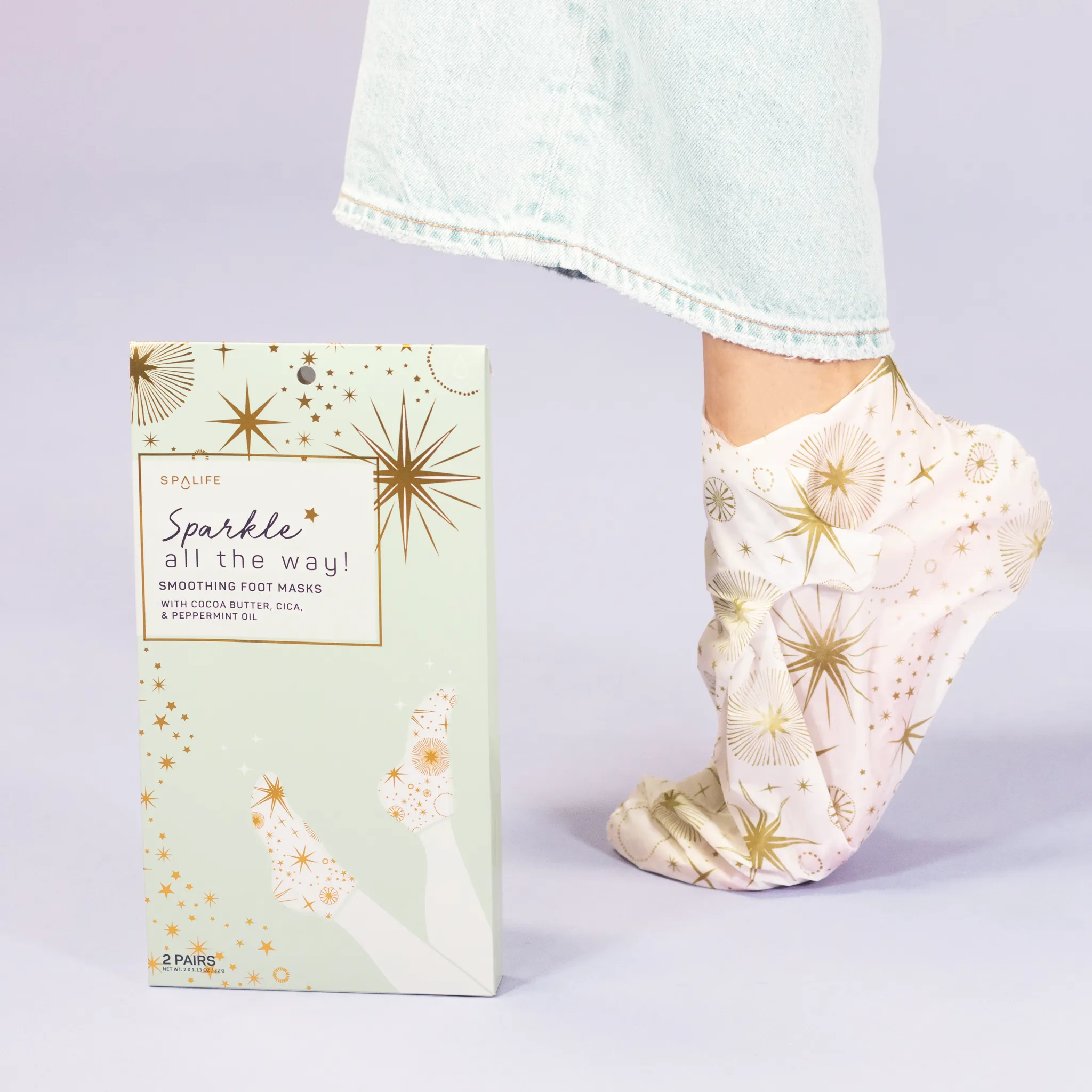 My Spa Life - Holiday Sparkle All the Way Smoothing Foot Masks - 2 Pairs