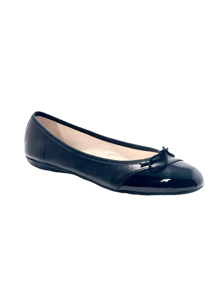 PAUL MAYER - BRAVE LEATHER BALLET FLAT - BLACK