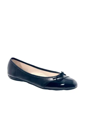 PAUL MAYER - BRAVE LEATHER BALLET FLAT - BLACK