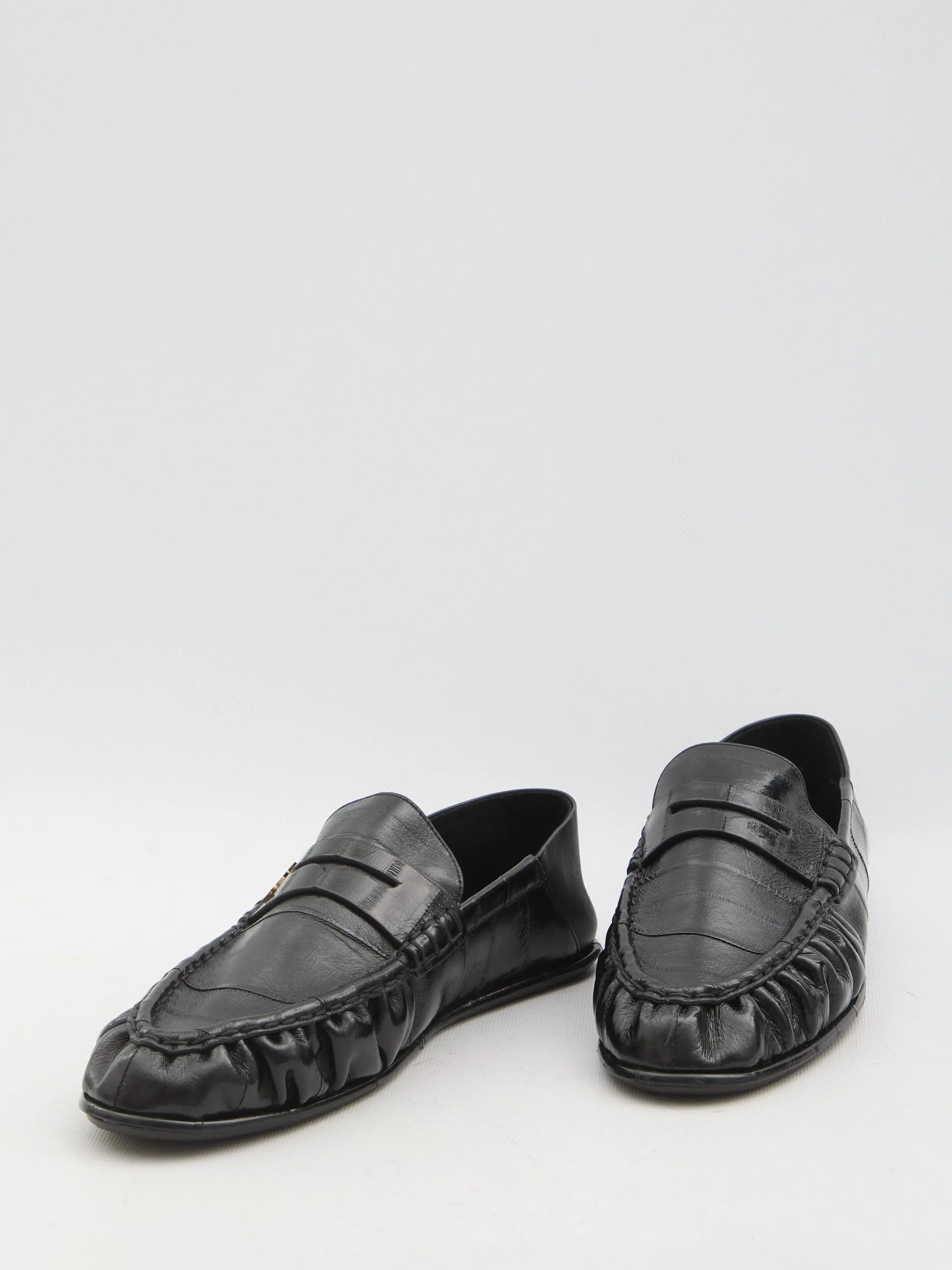 Saint Laurent Mocassins With Gathered Effect