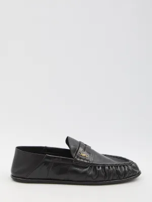 Saint Laurent Mocassins With Gathered Effect