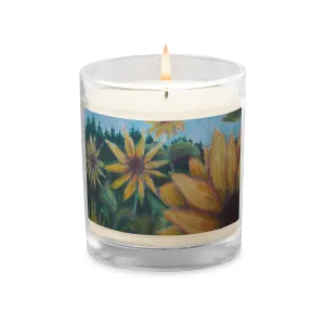 Sunny Flower ~ Glass Jar Soy Wax Candle