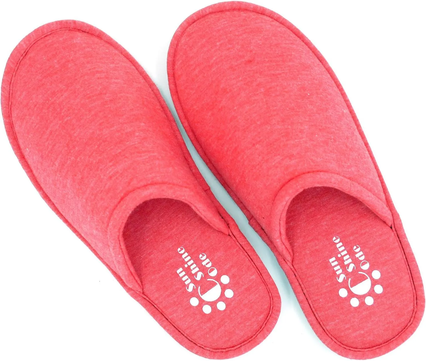Sunshine Code Women's Memory Foam Cotton Washable Slippers with Matching Travel Bag for Home Hotel Spa Bedroom